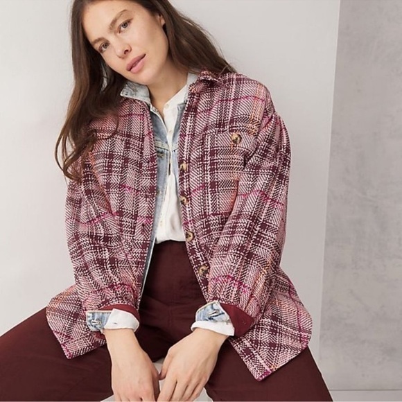 Anthropologie Jackets & Blazers - ANTHROPOLOGIE Hudson Plaid Shirt Jacket Shacket Spring